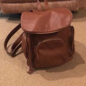 Leather backpack
